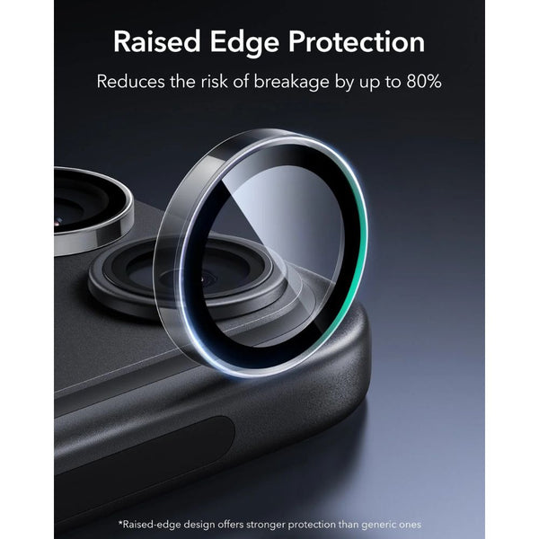 ESR Armorite 9H clear camera lens protector for iPhone 18 Pro and Pro Max with raised-edge impact and scratch protection in Qatar