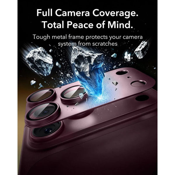 ESR Armorite Pro full-coverage camera lens protector in Deep Burgundy for iPhone 18 Pro Max with Corning glass in Qatar