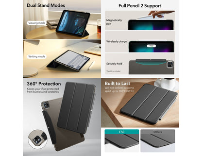 ESR Ascend Trifold Case with Pencil support for iPad Pro 13 2024 at Thabthaba Store Qatar.