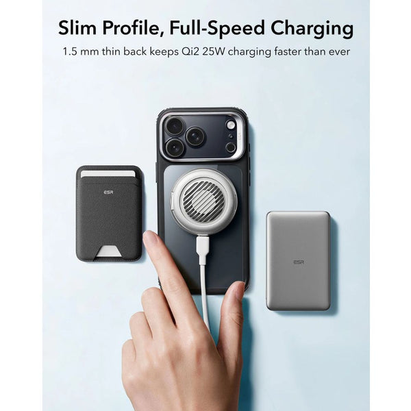 ESR Classic Hybrid Magnetic Case for iPhone 18 Pro in Clear Black with adjustable Flex Stand, Camera Control and Qi2 25W charging in Qatar