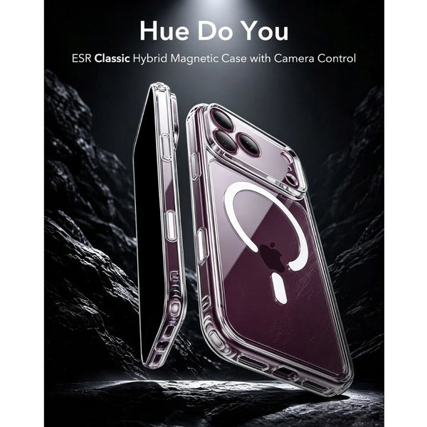 ESR Classic Hybrid Magnetic Case for iPhone 18 Pro in Clear with Camera Control cover, magnetic attachment and Qi2 25W charging in Qatar