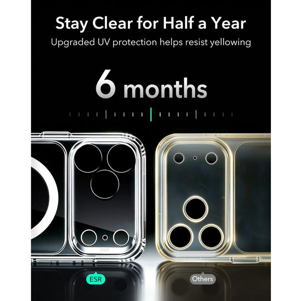ESR Classic Hybrid Magnetic Case for iPhone 18 Pro in Clear with Camera Control cover, magnetic attachment and Qi2 25W charging in Qatar