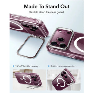 ESR Classic Hybrid Magnetic Case for iPhone 18 Pro Max in Clear with adjustable Flex Stand, Camera Control and Qi2 25W charging in Qatar