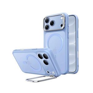 ESR Classic Hybrid Magnetic Case for iPhone 18 Pro Max in Frosted Light Blue with Flex Stand, Camera Control and Qi2 25W charging in Qatar