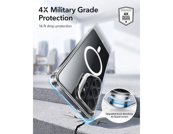 ESR Classic Hybrid Magnetic Stash Stand clear case for Samsung Galaxy S26 Ultra at Thabthaba Store Qatar.