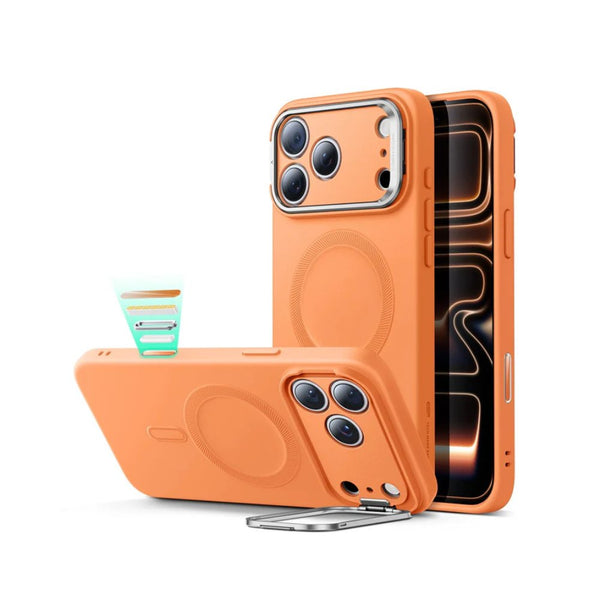 ESR Cloud Soft Magnetic Case iPhone 17 Pro Max Orange MagSafe Stash Stand Qatar