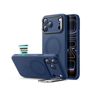ESR Cloud Soft Magnetic Case iPhone 17 Pro Navy Blue MagSafe Stash Stand Qatar