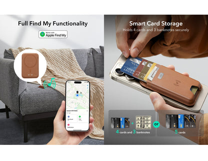 ESR Classic Geo Wallet Boost HaloLock with Find My for MagSafe at Thabthaba Store Qatar.