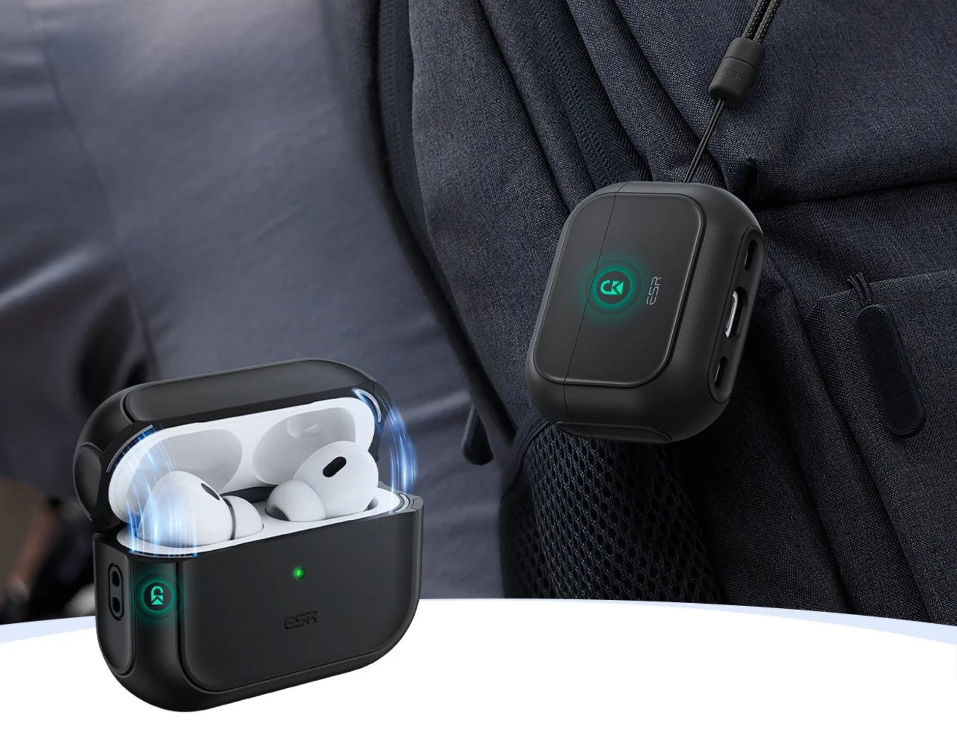 ESR Orbit Hybrid Case AirPods Pro 3 black magnetic lid drop protection MagSafe Qatar