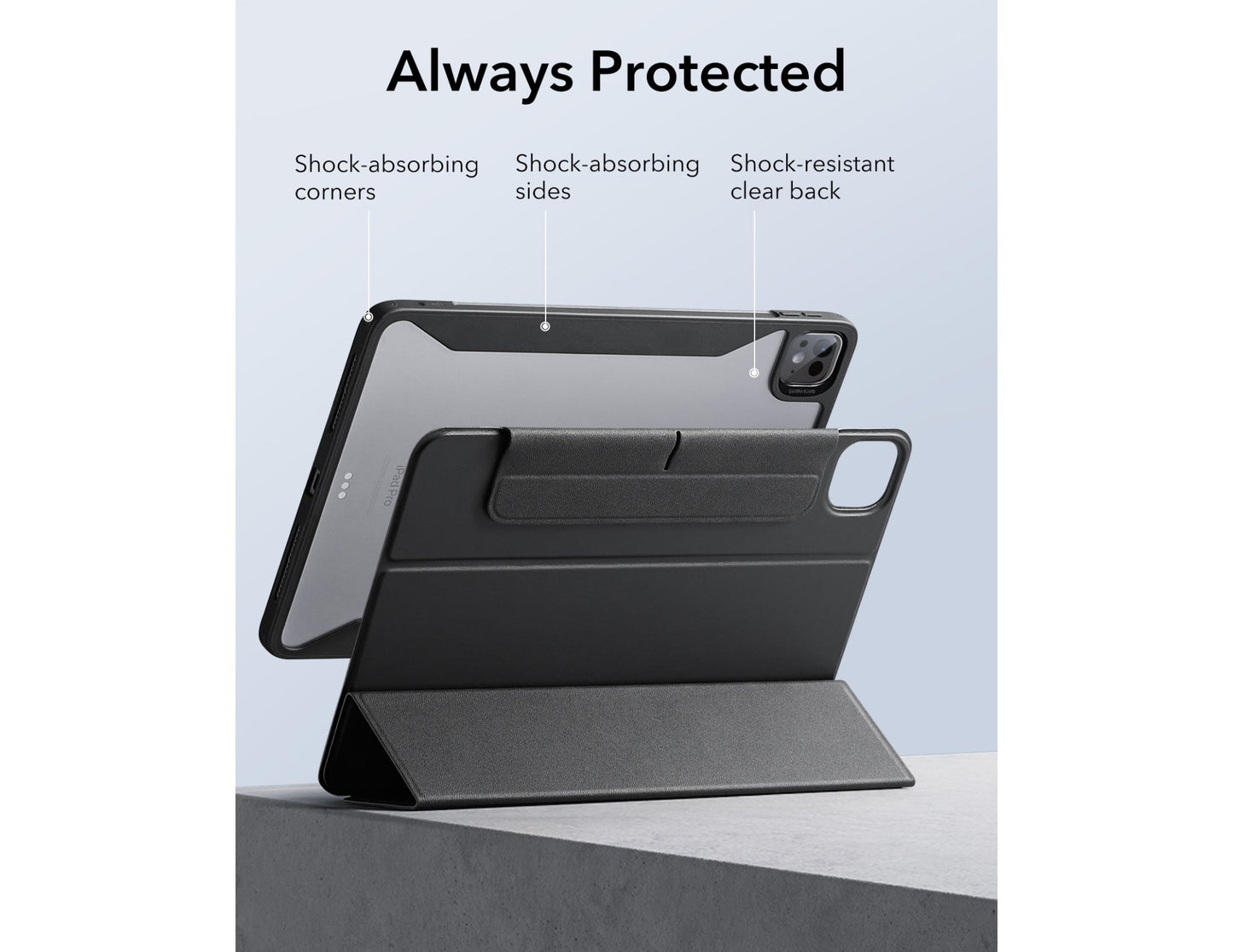 ESR Rebound Hybrid Case 360 detachable magnetic for iPad Pro 13 2024/2025 at Thabthaba Store Qatar.