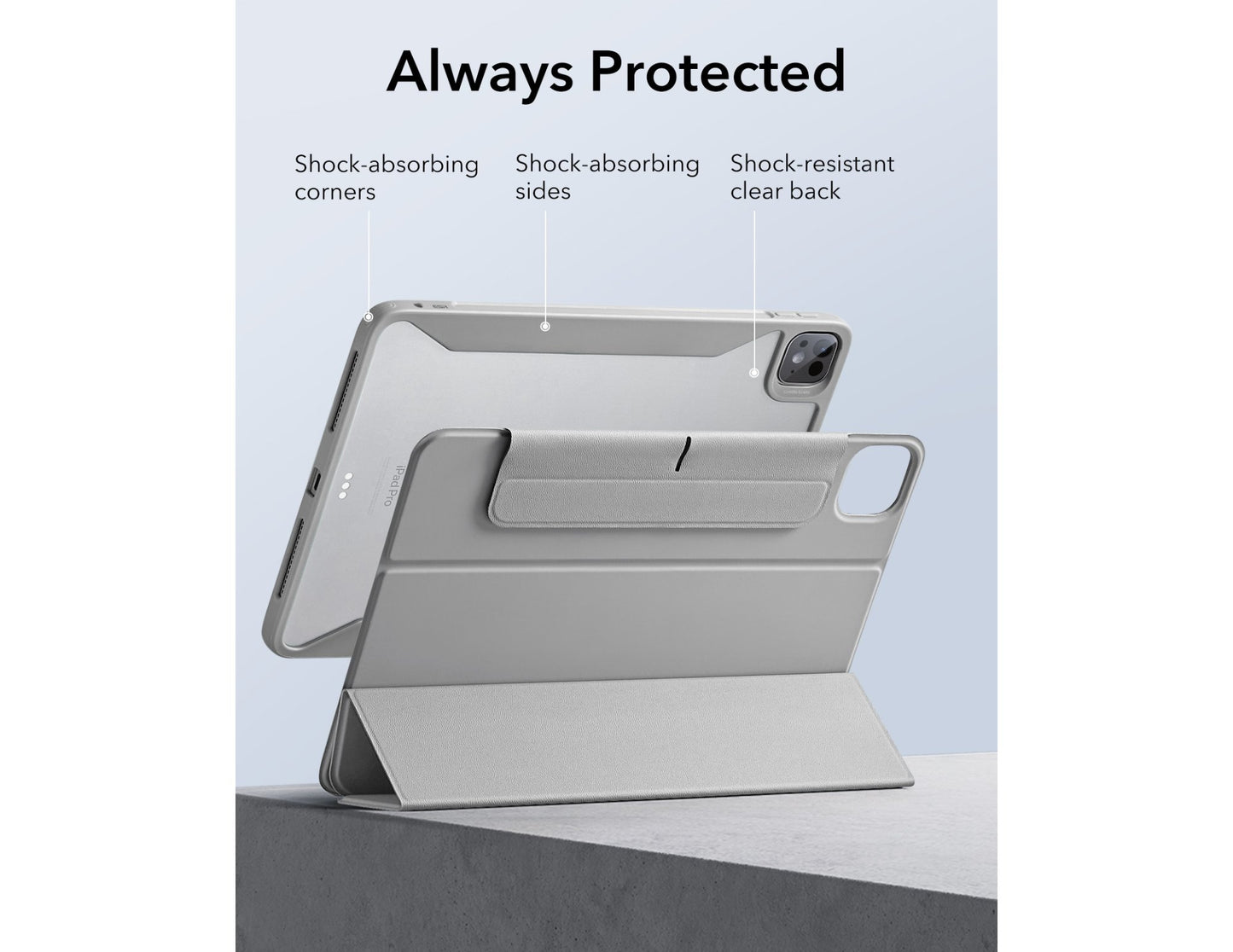 ESR Rebound Hybrid Case 360 detachable magnetic for iPad Pro 13 2024/2025 at Thabthaba Store Qatar.