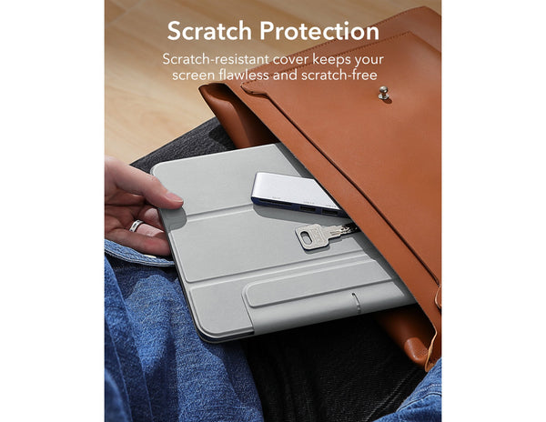 ESR Rebound Magnetic Case white for iPad Pro 13 2024/2025 with trifold stand at Thabthaba Store Qatar.