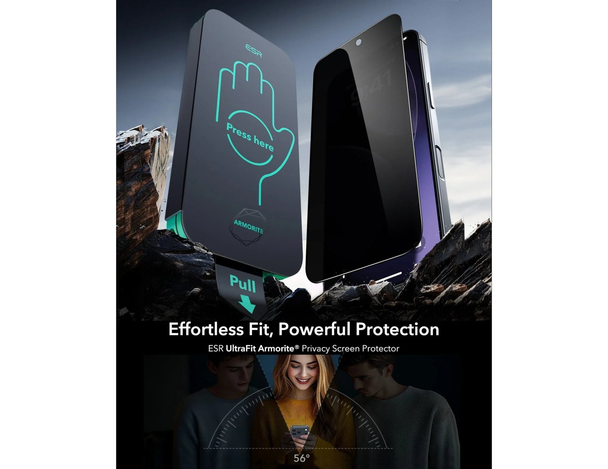 ESR UltraFit Armorite Pro tempered glass screen protector for iPhone 17 Pro and Pro Max, Thabthaba Store Qatar