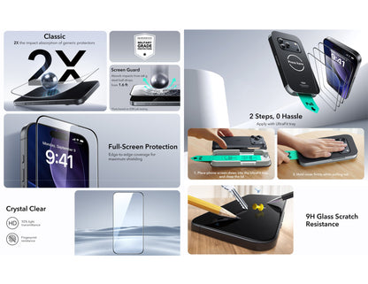 ESR UltraFit Classic tempered glass screen protector iPhone 17 Pro Max HD clarity Qatar