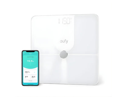 Eufy Smart Scale P1 T9147H21 White 14 metrics Bluetooth scale at Thabthaba Store Qatar.