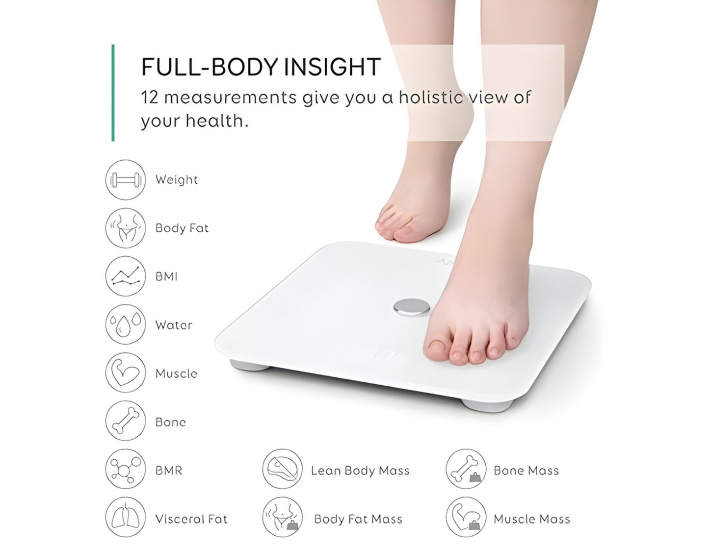 Eufy Smart Scale P1 T9147H21 White 14 metrics Bluetooth scale at Thabthaba Store Qatar.