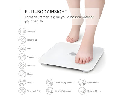 Eufy Smart Scale P1 T9147H21 White 14 metrics Bluetooth scale at Thabthaba Store Qatar.