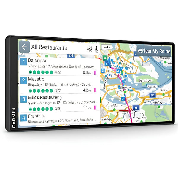 Garmin Drive 7.1-inch ultrawide HD GPS car navigator with touchscreen and suction-cup mount