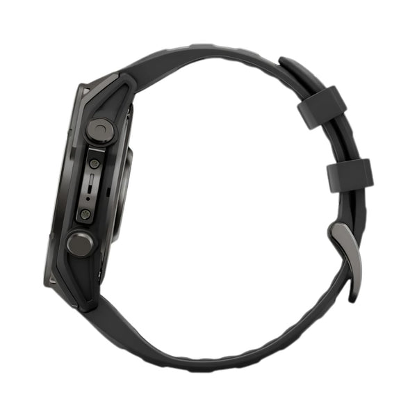 Garmin fēnix 9 47mm Carbon Grey DLC Titanium smartwatch with Black Silicone Band in Qatar