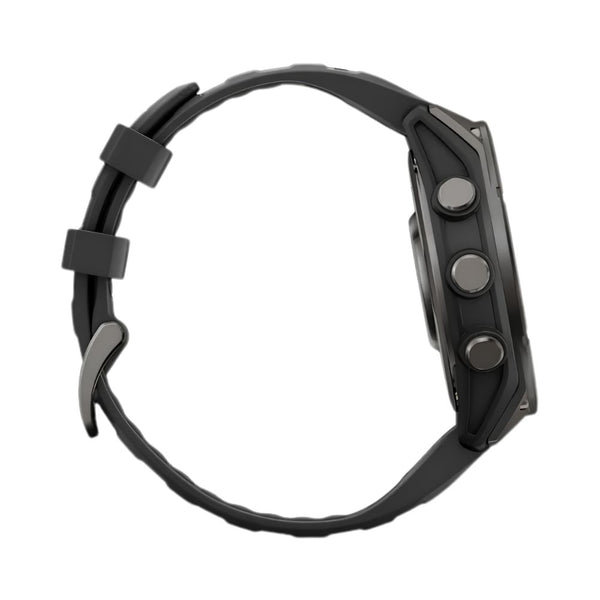 Garmin fēnix 9 47mm Carbon Grey DLC Titanium smartwatch with Black Silicone Band in Qatar