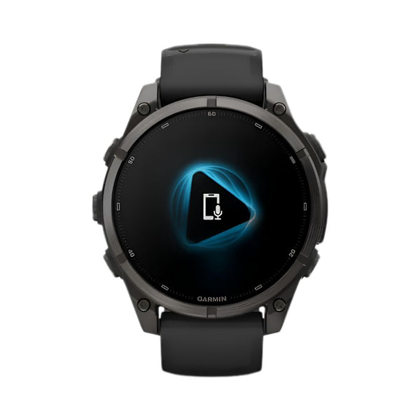 Garmin fēnix 9 47mm Carbon Grey DLC Titanium smartwatch with Black Silicone Band in Qatar