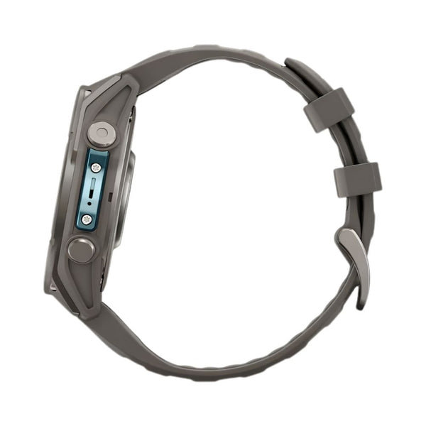 Garmin fēnix 9 47mm Titanium smartwatch with Pebble Grey Silicone Band and sapphire lens in Qatar