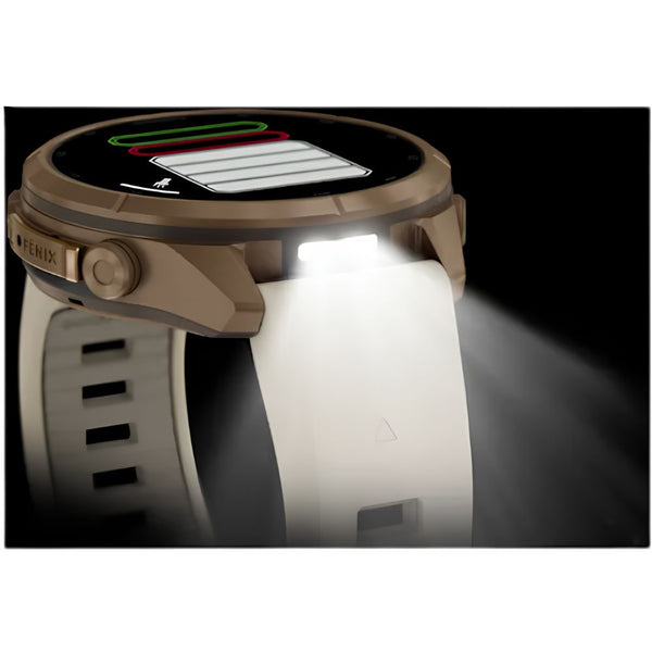 Garmin fēnix 9 Pro inReach 43mm Autumn Gold Titanium smartwatch with Cream French Gray silicone band in Qatar