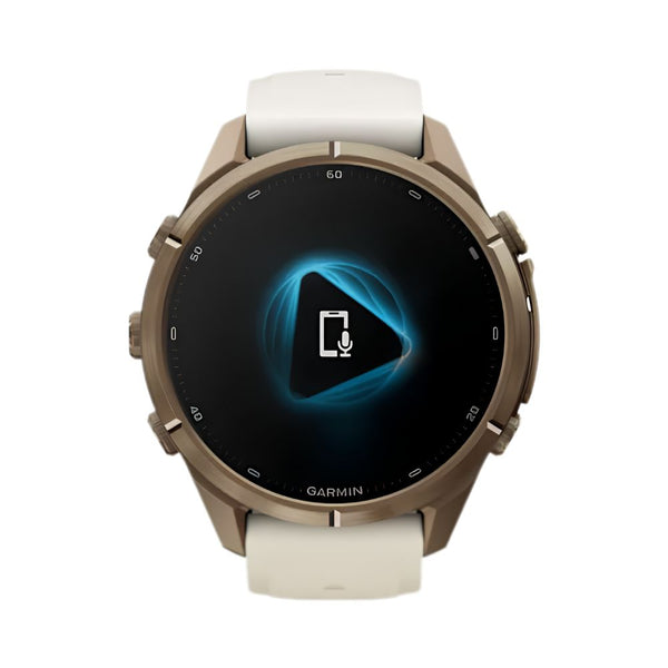 Garmin fēnix 9 Pro inReach 43mm Autumn Gold Titanium smartwatch with Cream French Gray silicone band in Qatar