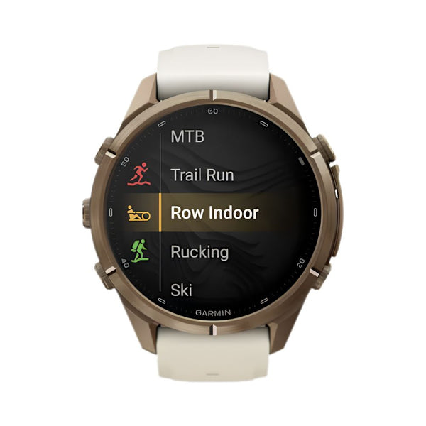 Garmin fēnix 9 Pro inReach 43mm Autumn Gold Titanium smartwatch with Cream French Gray silicone band in Qatar