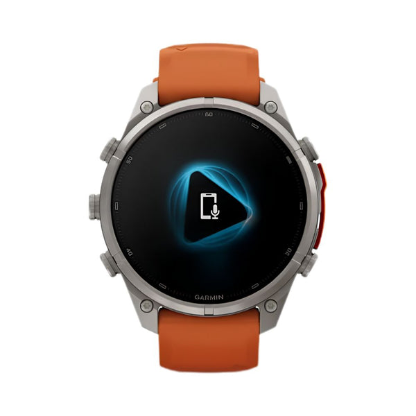 Garmin fēnix 9 Pro inReach 47mm Titanium smartwatch with Autumn Orange Spark Orange silicone band in Qatar