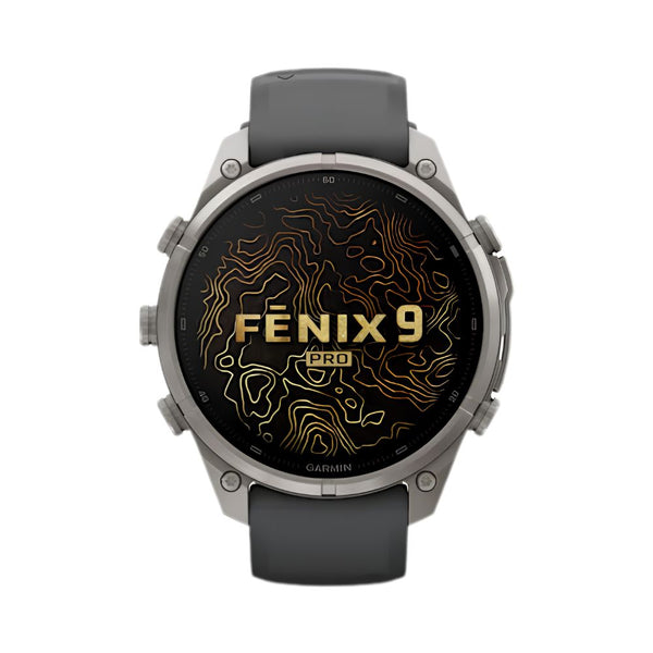Garmin fēnix 9 Pro inReach 47mm Titanium smartwatch with Graphite Black silicone band in Qatar
