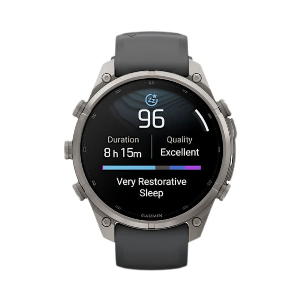 Garmin fēnix 9 Pro inReach 47mm Titanium smartwatch with Graphite Black silicone band in Qatar