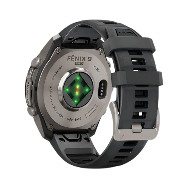 Garmin fēnix 9 Pro inReach 47mm Titanium smartwatch with Graphite Black silicone band in Qatar