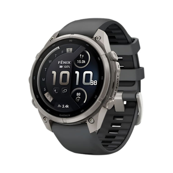 Garmin fēnix 9 Pro inReach 47mm Titanium smartwatch with Graphite Black silicone band in Qatar