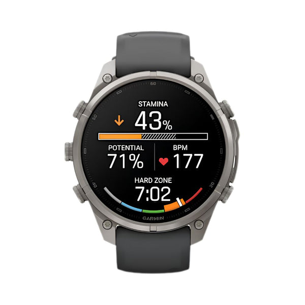 Garmin fēnix 9 Pro inReach 47mm Titanium smartwatch with Graphite Black silicone band in Qatar