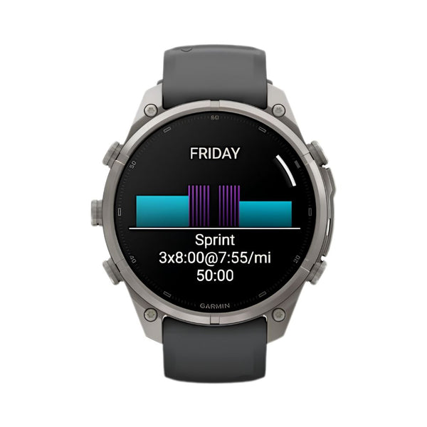 Garmin fēnix 9 Pro inReach 47mm Titanium smartwatch with Graphite Black silicone band in Qatar
