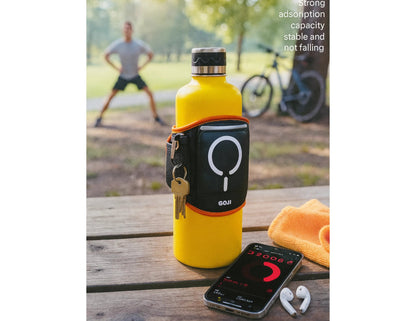 Goji Magnetic Water Bottle Storage Bag S5 with phone mount, mesh pocket, and strong magnetic attachment Qatar