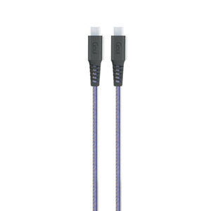 Goui Flex G-NTCC15 USB-C to USB-C 60W 1.5M braided cable in White and Dark Blue in Qatar