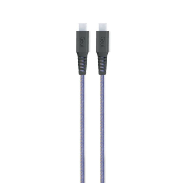 Goui Flex G-NTCC15 USB-C to USB-C 60W 1.5M braided cable in White and Dark Blue in Qatar