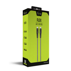 Goui Flex G-NTCC15 USB-C to USB-C 60W 1.5M braided cable in White and Dark Blue in Qatar