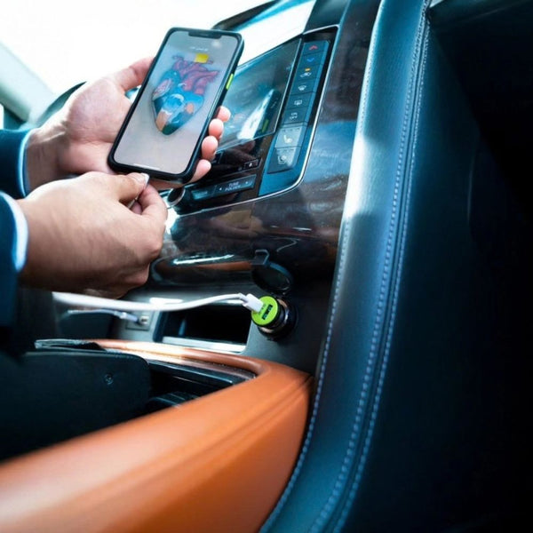 Goui G-CAR30WTRA-3A 30W Nano dual-port car charger with USB-C PD and USB-A QC in Qatar