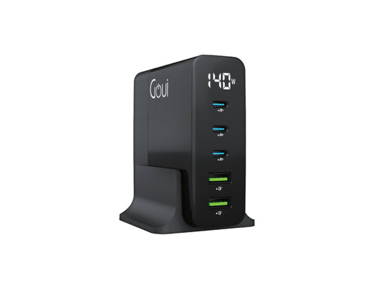 GOUI GAN 140W 5-port desktop charger digital display Qatar