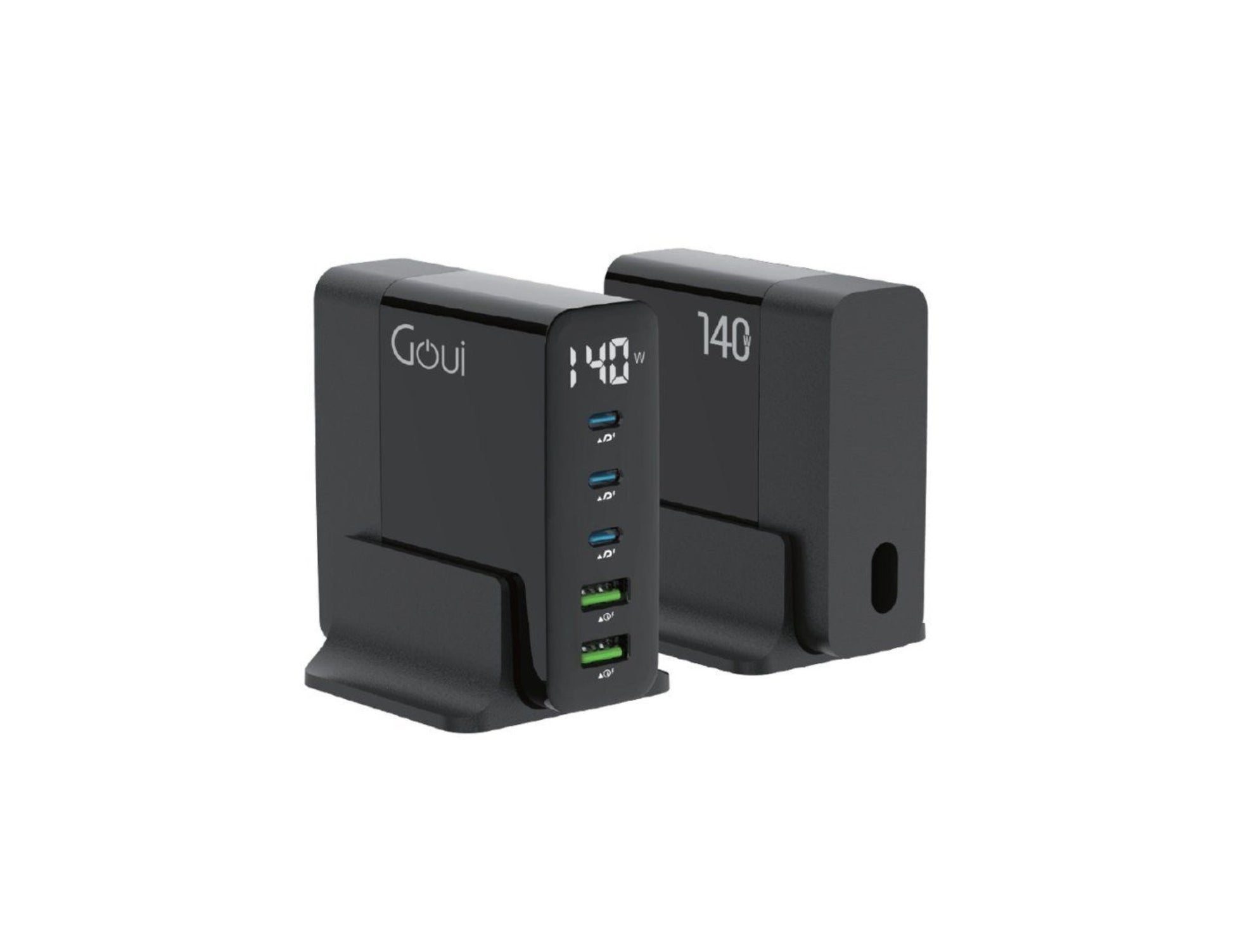 GOUI GAN 140W 5-port desktop charger digital display Qatar