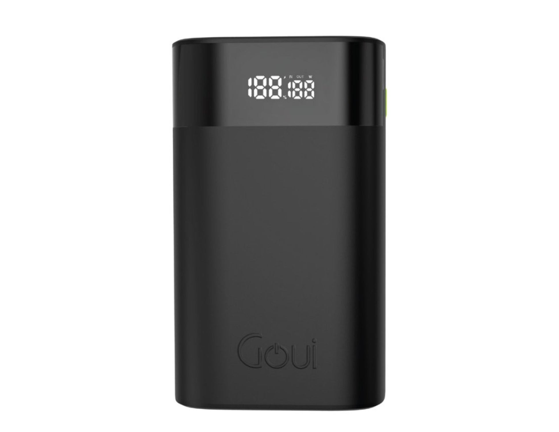 Goui P20 fast charging 20000mAh power bank 65W with battery display.