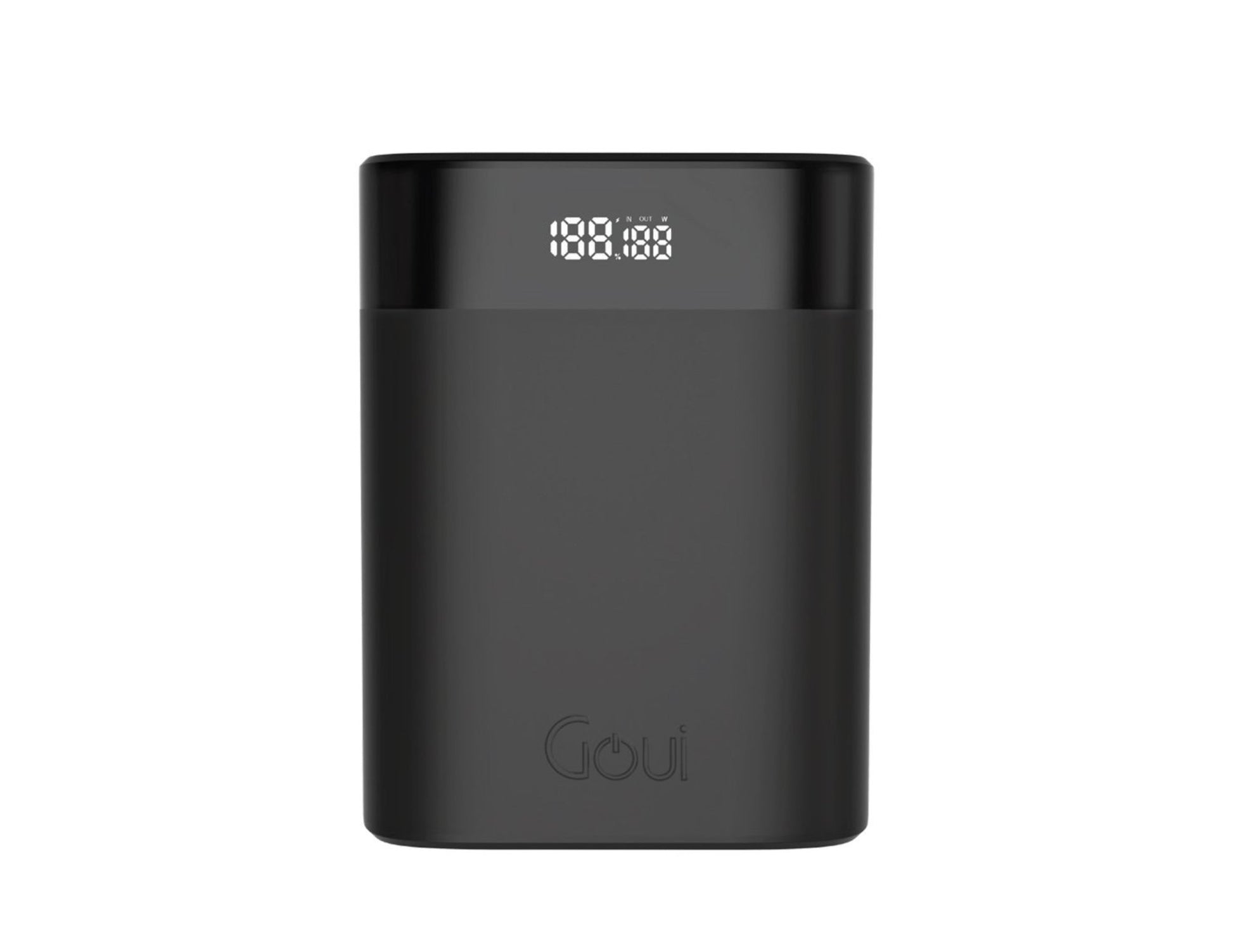 Goui P30 premium power bank 30000mAh black with 140W fast charging and multiple ports.