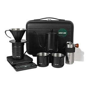 Green Lion V-60 Pro 7-in-1 Coffee Maker Set with 600mL Gooseneck Kettle and Grinder Qatar