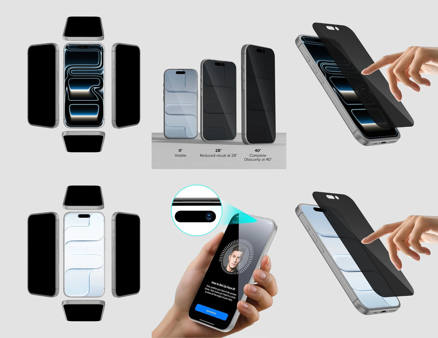 GRIPP 360 4 Way Privacy Screen Protector tempered glass iPhone 17 Series Qatar