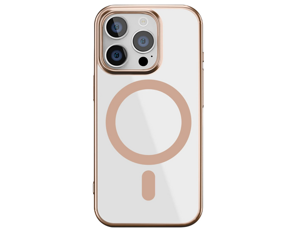 back view of GRIPP Glacier SlimMag 
Taupe Gold Case for iPhone 16 Pro.