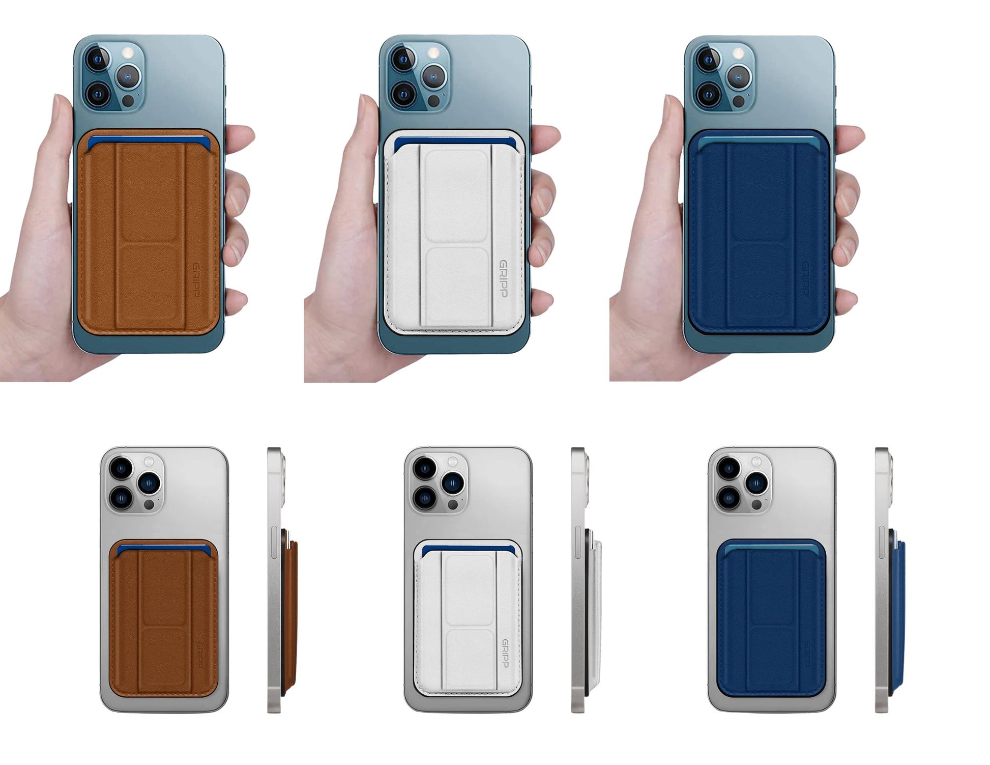 GRIPP MagSafe Wallet Card Holder with stand PU leather strong magnetic iPhone wallet Qatar