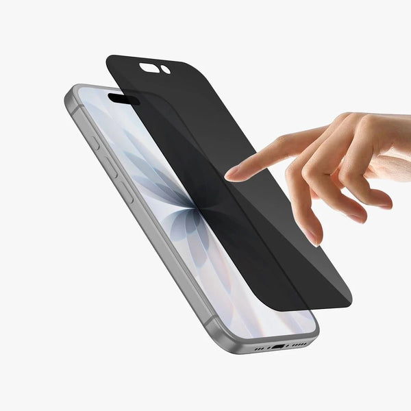 GRIPP 2-way privacy tempered glass screen protector for iPhone 17 Pro 9H 99.9% transparency Qatar